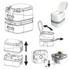 Large 24L Portable Toilet Flushing Chemical Potty Camping Caravan Easy Clear UK