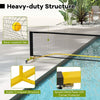 Portable Pickleball Net Set Pickle Ball Net System w/Metal Frame Yellow