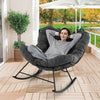 Indoor Outdoor Rocking Chair Oversized Egg Papasan Chair-Grey