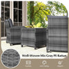 5 Piece Wicker Patio Furniture Set Conversation Set-Grey