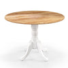 Kitchen 4-Person Round Table Dining Table-White