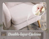 Grey Accent Armchair Chenille Lounge Chair with Wood Legs for Living Room