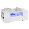 High Gloss LED Coffee Table With Storage Wooden 2 Drawer Living Room Furniture