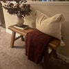 Farmhouse Solid Wood Bench, Rustic Natural Dining & Entryway Seat 100cm