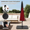 Heavy-Duty Outdoor Parasol 290 cm Offset Hanging Umbrella-Red