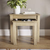 Nest of Tables Solid Pine Wood Set of 2 Coffee Side Table Living Room Furniture