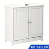 Bathroom Under Sink Cabinet | 2 Door White Under Sink Storage | Cupboard Unit