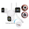 3 in 1 Wireless Camera 4K Outdoor 3 Lens 6MP CCTV PTZ Smart Home Security IR Cam