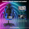 Gaming Chair RGB Ergonomic Computer Swivel Office Chair LED Illuminat Blue Qzwzk