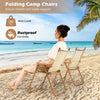 Portable Lawn Chairs Folding Camp Chairs Set-Beige