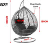 Rattan Swing Egg Chair Hanging Garden Hammock + Cushion & Stand Outdoor Indoor