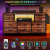 TV Stand Cabinet Entertainment Unit w/RGB Light for Living Room 55 - 65 inch TVs