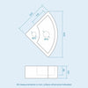 Small Quarter Corner Basin Sink Wall Mounted with Mono Mixer Tap | Tulla