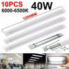 10X 120cm LED Strip Lights Batten Tube Light Office Shop Garage Ceiling Lamp 4FT
