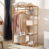 Heavy Duty Clothes Rail Garment Wardrobe Stand Hanging Rack Corner Hallway Shelf