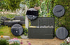 Garden Storage Box Plastic Outdoor Lock Lid Large 336L Patio Container Wheels