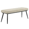 Large Beige Upholstered Dining Bench - 120cm - Seats 2 - Colbie CLB017A