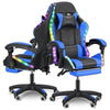 Gaming Chair RGB Ergonomic Computer Swivel Office Chair LED Illuminat Blue Qzwzk