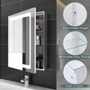 600mm LED illuminated Bathroom Mirror Cabinet with Demister / Shaver Socket