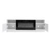 White 70inch TV Stand Unit Cabinet with Electric Fireplace & 12 Colour LED Light