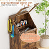 Dog Feeding Station with 2 Elevated Bowl Flip Top Dog Food Toy Storage Container