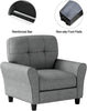 Modern Tufted Accent Chair Grey Lounge Sofa with Removable Cushions