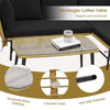 Outdoor Wicker Furniture Set Heavy-Duty Metal Frame w/Cushions-Black