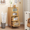 Bamboo Storage Cabinet 4-Drawer Dresser-Natural