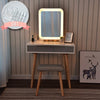 Modern Dressing Table Set 3 Mode Color LED Lighted Mirror Bedroom Vanity Table
