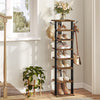 Shoe Rack Wooden Tall Shoe Shelf Shoe Storage Organizer 28 x 28 x 113 cm