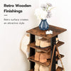 Shoe Rack Wooden Tall Shoe Shelf Shoe Storage Organizer 28 x 28 x 113 cm