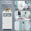 Single Door Floor Cabinet Bathroom Floor Cabinet-White