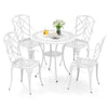 Patio Cast Aluminum Dining Table & Chair Set, 5 Piece Outdoor Bistro Set
