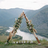 3m Large Wooden Wedding Arch Triangle Backdrop Stand Party ForestBoho Background