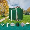 Garden Shed Pent Roof 8X4FT Metal Free Foundation Base Outdoor Storage House