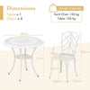 Patio Cast Aluminum Dining Table & Chair Set, 5 Piece Outdoor Bistro Set