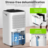 20L Dehumidifier Air Purifier with Humidistat LCD Display for Home Laundry White