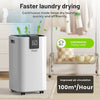 20L Dehumidifier Air Purifier with Humidistat LCD Display for Home Laundry White
