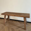 Farmhouse Solid Wood Bench, Rustic Natural Dining & Entryway Seat 100cm