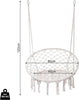 Relax Hanging Chair Swing Hammock Uplifting Robust For Indoor &Outdoor Use Beige