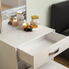 Modern Dressing Table Makeup Vanity Desk Stool Set Mirror Drawer Matte White
