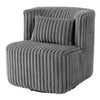 Grey Cuddle Chair Accent Comfy Fleece Round Tub Armchair NO SWIVEL!!