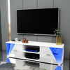 150cm Modern TV Unit Cabinet TV Stand High Gloss 2 Door with LED Light Home Room