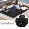 6-Position Foldable Lazy Sofa Bed Adjustable Floor Sofa-Black