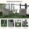 Rattan Bistro Set Garden Chair Table Patio Outdoor, Light Grey
