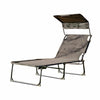 2x Garden Folding Chair Portable Beach Camping Canopy Recliner Sun Lounger