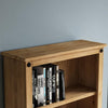 Corona Tall Bookcase Large Display Unit Solid Mexican Pine Wood By Home Discount