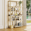 6 Tiers Bookcase Free Standing Bookshelf Book Storage Shelves for Living Room