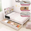 Double Size Bed Frame w/2 Storage Drawers & Bookcase Headboard