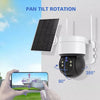 360° Wireless Security Camera PTZ WiFi IP Solar Powered Energy CCTV Outdoor Home